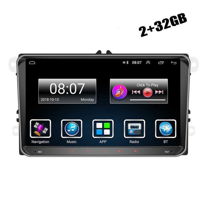 Dvd auto VW, SEAT, SKODA, 2 Gb Ram, 32 Gb Interna, ANDROID 10.1