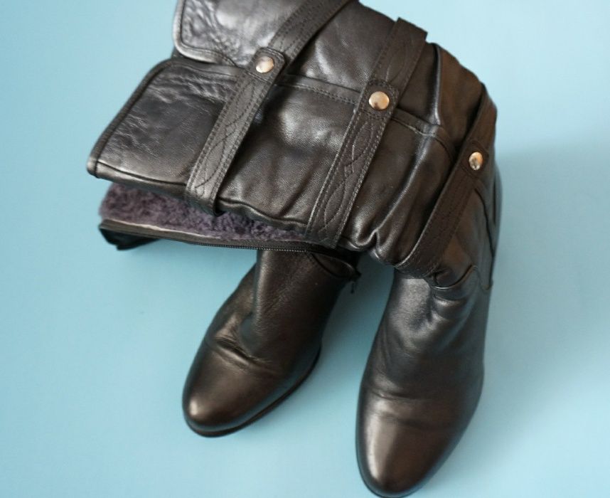 Сапоги кожаные зимние