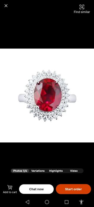 Inel aur 18k cu rubin