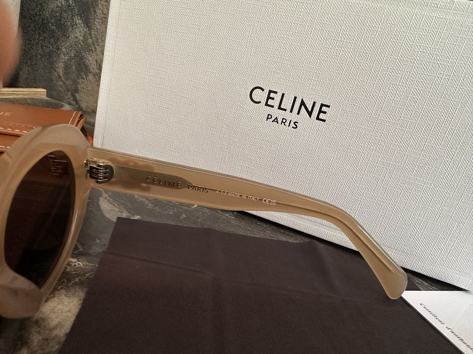 Очила Celine топ модел в бежаво