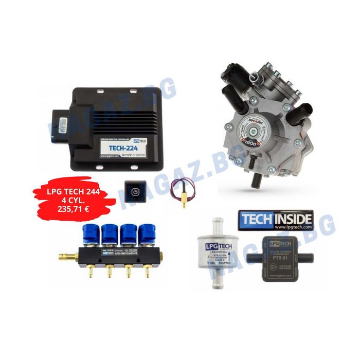 НОВ!Газов инжекцион 4cyl. LPG TECH-204/gazov injekcion LPG TECH-224
