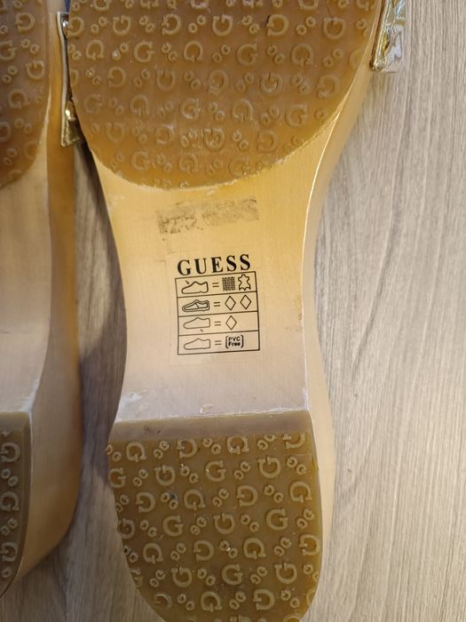 Saboți /Papuci Guess by Marciano. Talpă lemn , mărimea 37