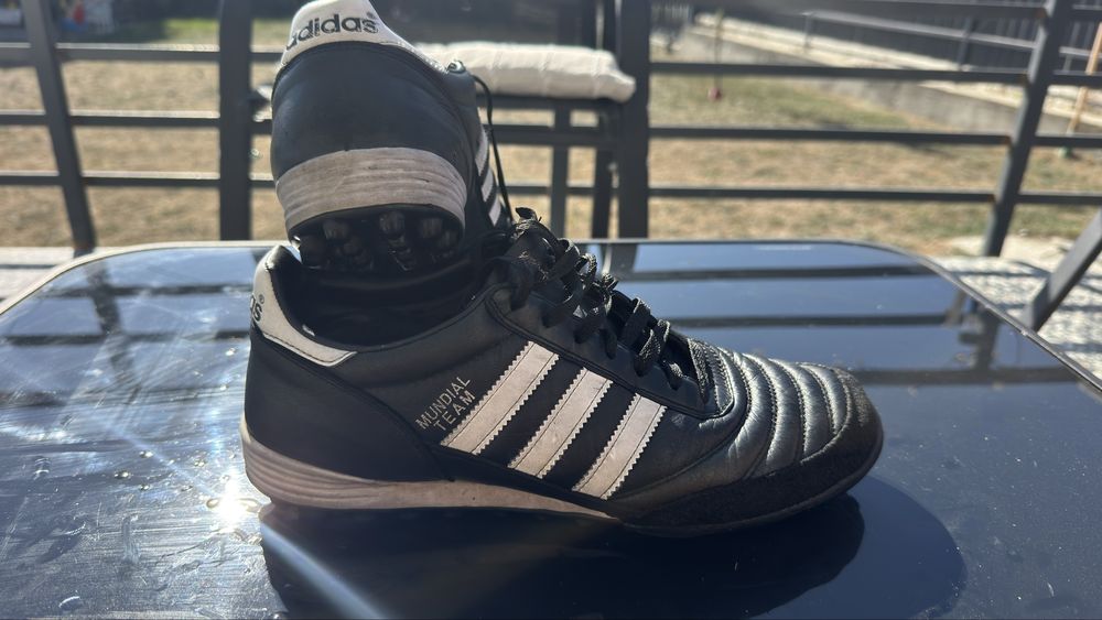 Ghete fotbal ADIDAS MUNDIAL piele vita 43