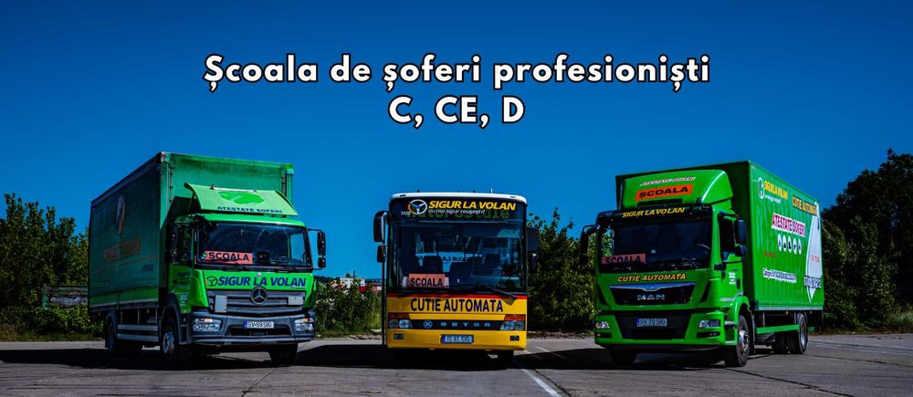 Scoala soferi profesionisti  Atestate soferi CPC CPI CPP marfa ADR Tax