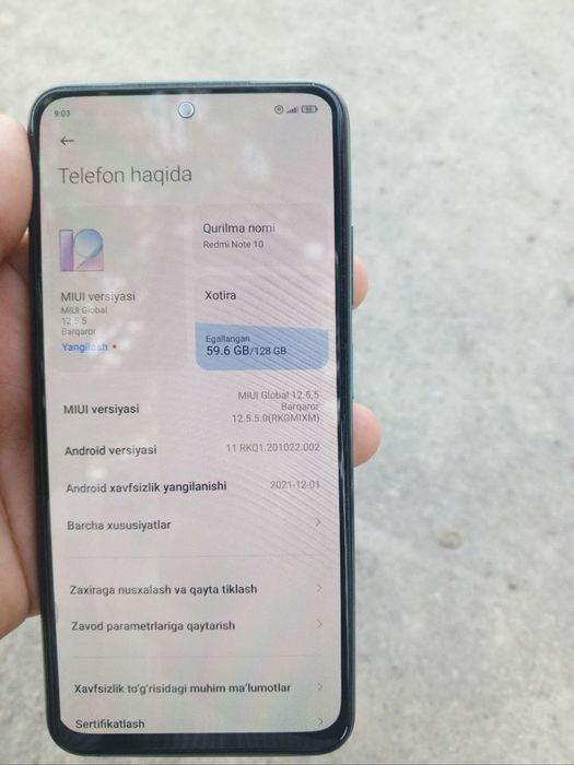 Redmi Note 10 yangidek