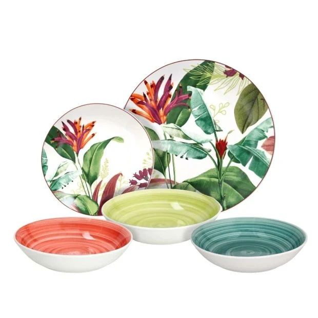 Сервиз за хранене в тропически стил