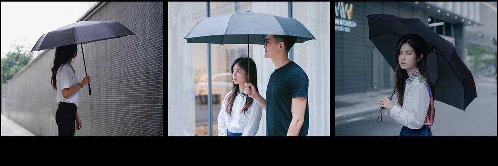 Зонт Xiaomi KongGu Auto Folding Umbrella (WD1, чёрный)