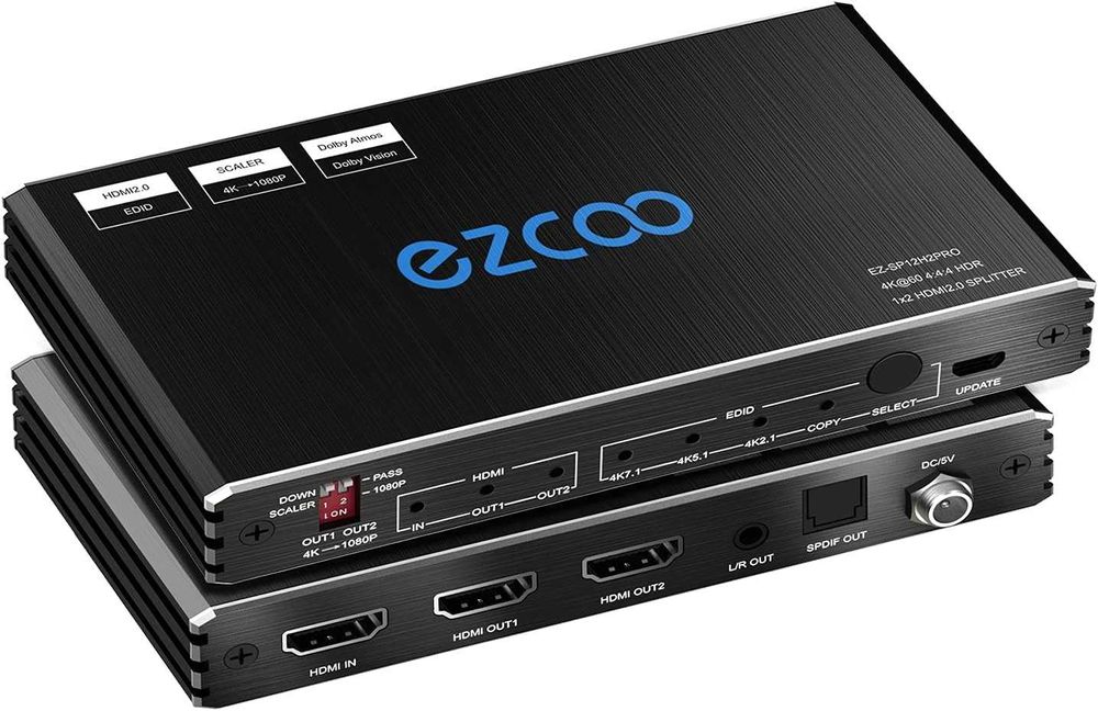 EZCOO HDMI Splitter 1x2 4K 60Hz