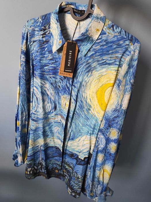 Риза Medicine с етикет Ван Гог с котешки принт