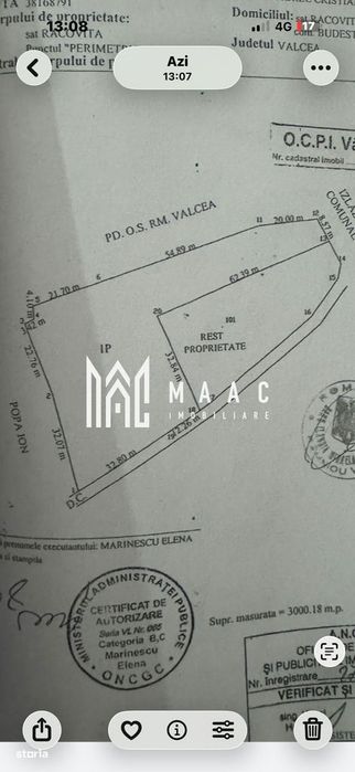 Teren intravilan de vânzare | Budești | 3.000 mp