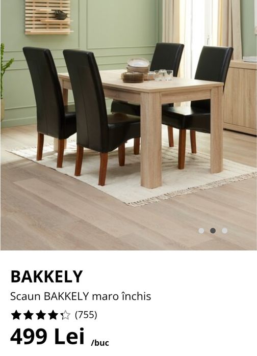 8buc scaune imitație piele jysk Bakkely