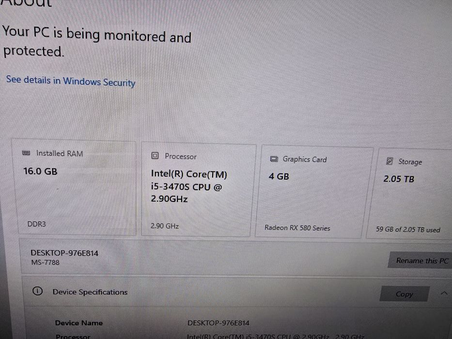 Unitate gaming i5 16gb RX580