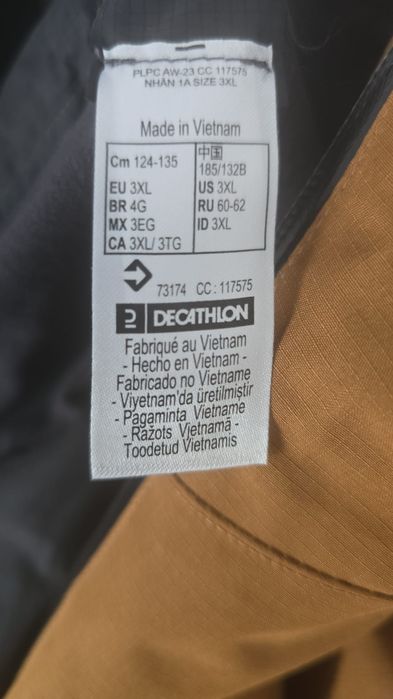 Geacă impermeabilă 3 în 1 Drumeție NH500 -10°C Bej Bărbați