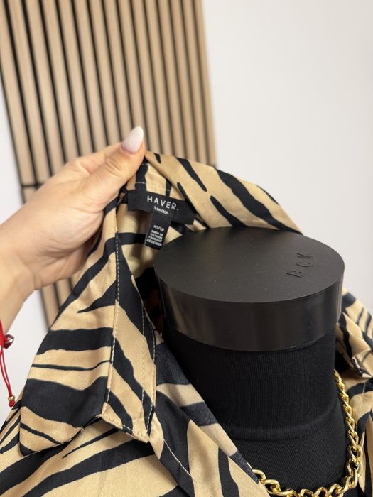 Camasa bluza satinata animal print