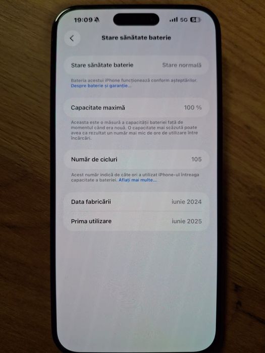 iPhone 15 Pro Max 256GB Blue Titanium – Baterie 100%, ca nou!