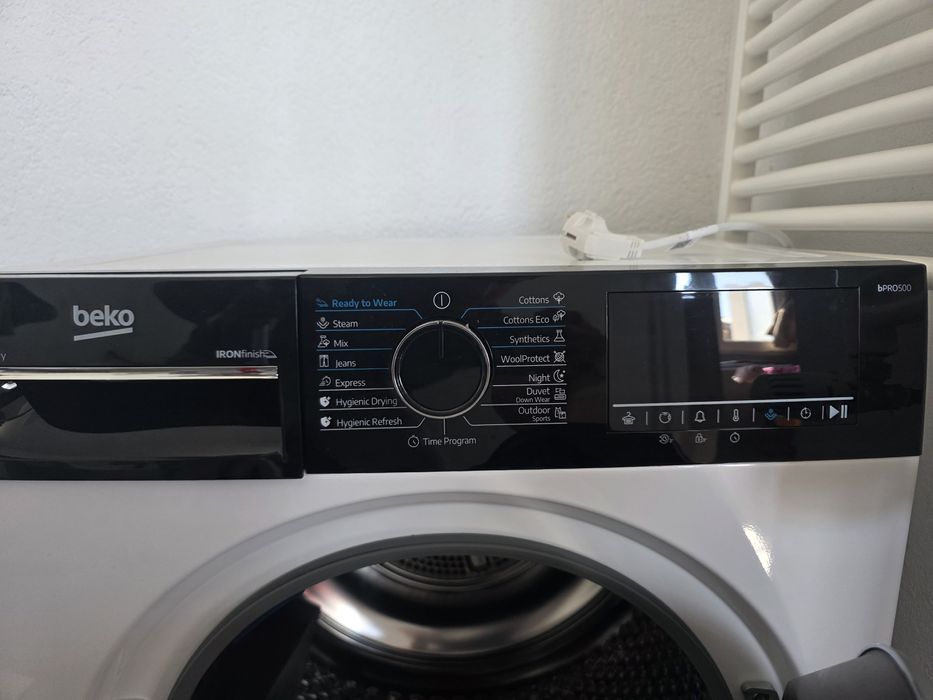 Uscator de rufe BEKO B5T48233WBPB EU, Pompa de caldura, 8 kg, 15 programe, Clasa C, alb