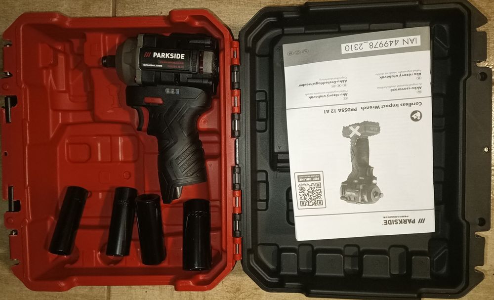 Parkside performance 350Nm pistol roti pe baterie 12V impact percutie