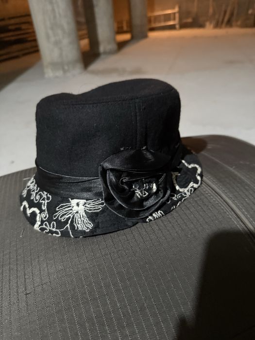 Шляпа черный кашемировая