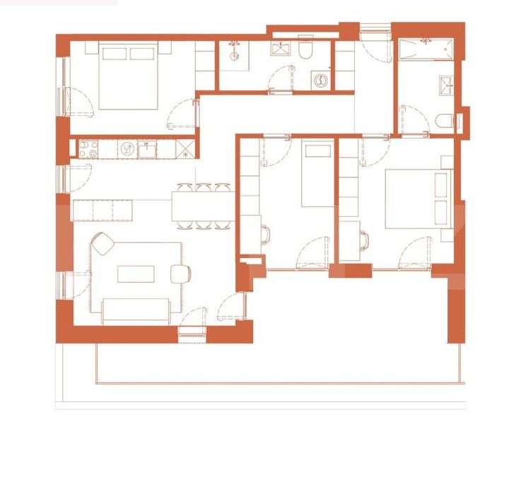Comision 0! River by Hexagon, Apartament 4 camere, 81 MP, Logie 26 mp — fotografia 1