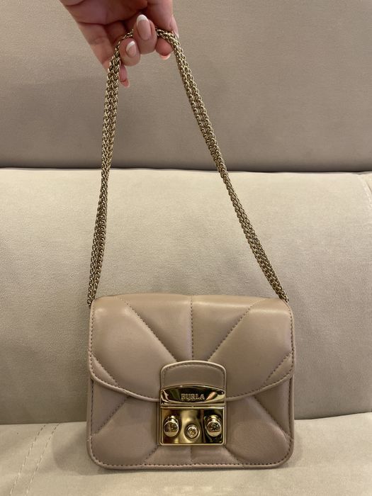 Geabta Furla Metropolis bej piele naturala