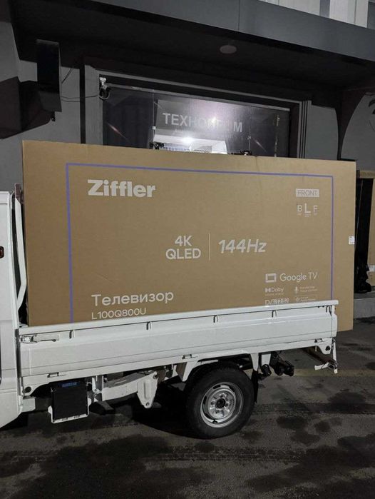 Телевизор ZIFFLER 100 4K QLED 144Hz Google TV 30%Скидки (2025 новинки)