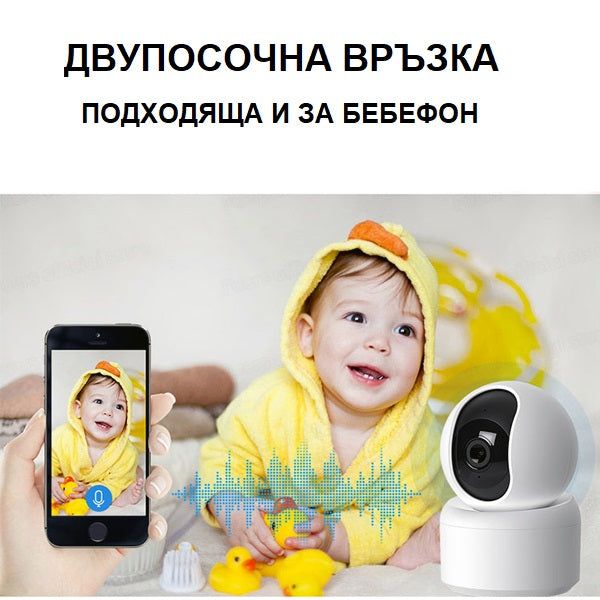 Интелигентна WIFI/IP охранителна камера 2K ULTRA HD с  355°  /SMK003/