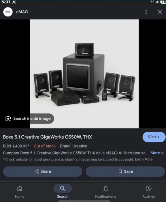 Creative 5.1 G550W sistem audio