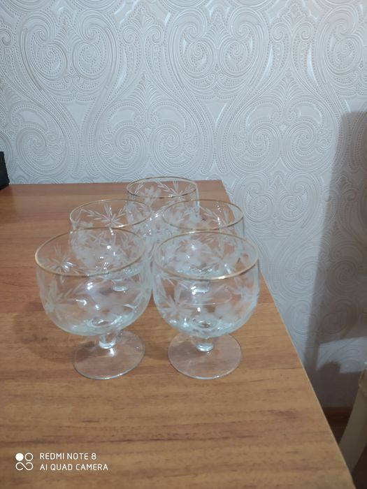 Стеклянные стопки,  фужеры