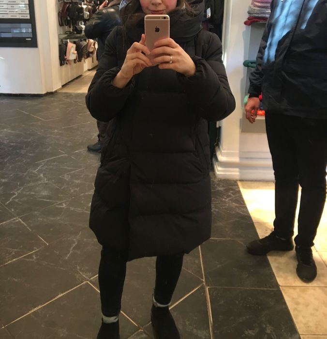 Пухено палто ZARA BASIC | S-M