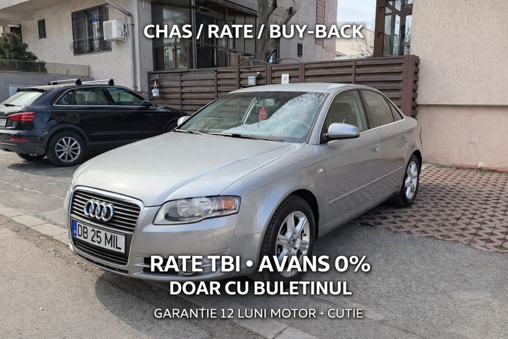 Audi A4 B7 2.0 TDI 140 CP • Euro 4 •Garanție 12 luni •Senzori parcare