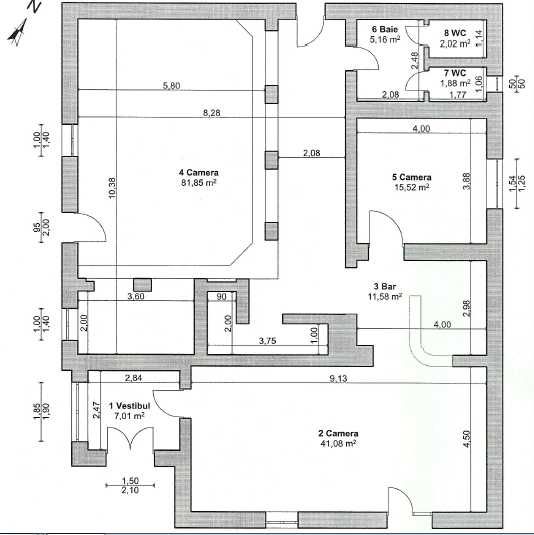 Spatiu comercial in centrul com. Uivar/Timis de inchiriat