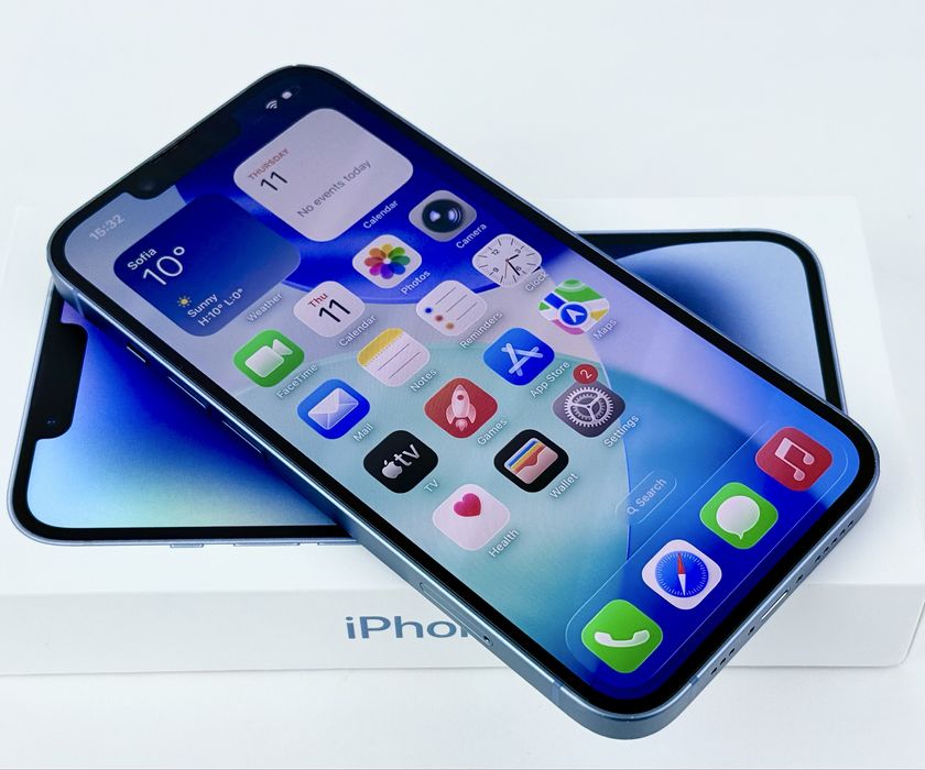 Apple iPhone 14 128GB Blue 100% Батерия! Гаранция!