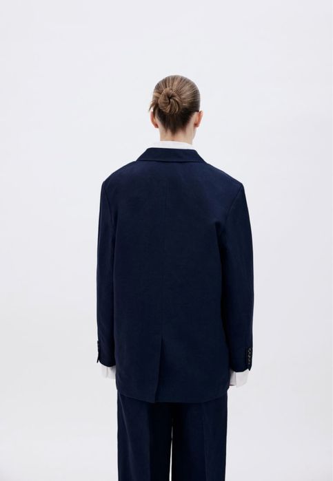 Ново дамско обемно ленено сако H&M