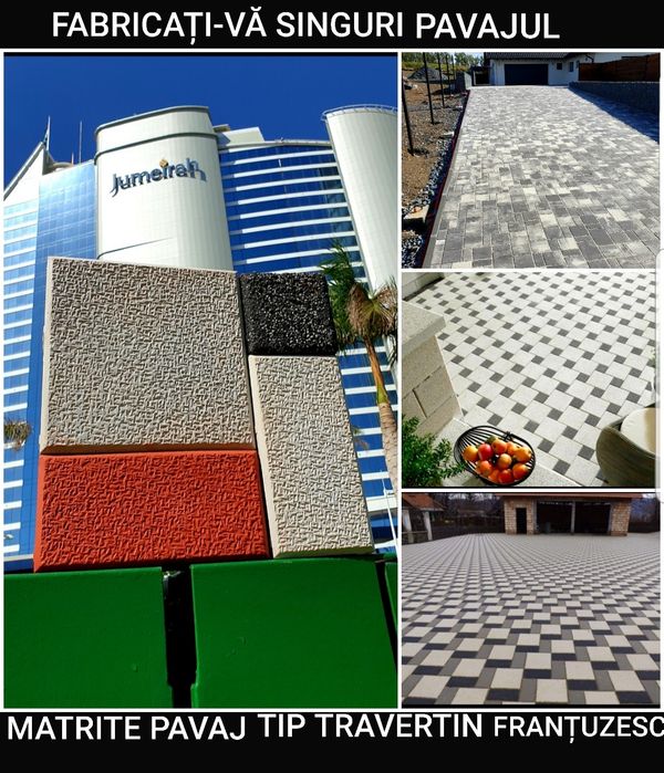 OFERTA vand matrite pavaj travertin forme pavele constructi scule dale