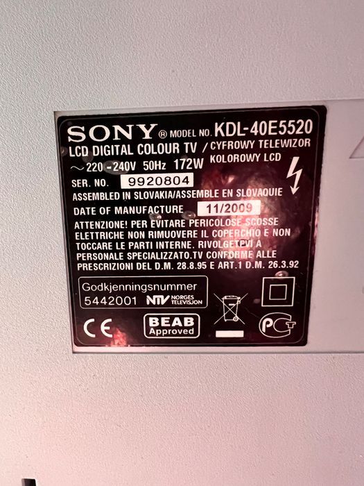 Продам телевизор Sony
