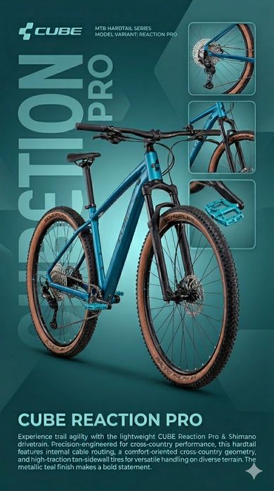 Vând bicicletă mtb cube reaction pro 2025