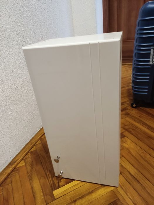 Dulap suspendat baie alb lucios