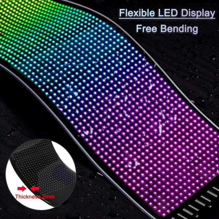 Panou LED Matrix Flexibil RGB, Control Aplicatie, Afisaj Publicitar 374x92mm,devil evies