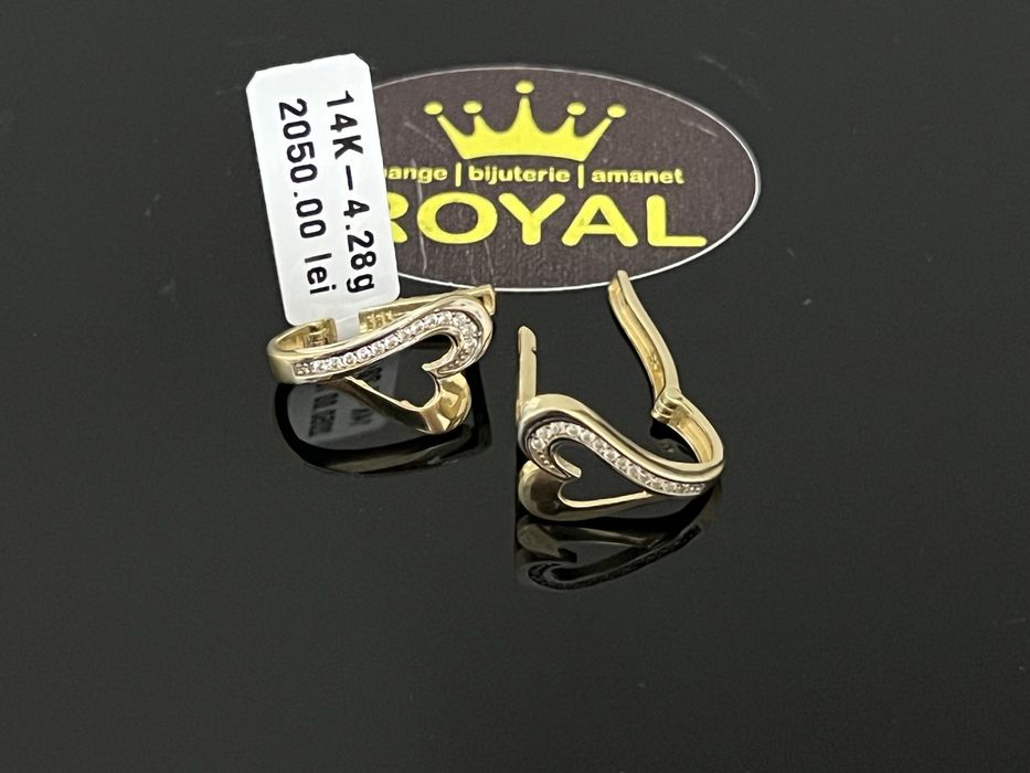 Bijuteria Royal CB : Cercei dama aur 14k 585   4,28 gr