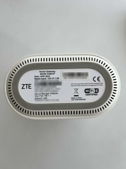ZTE 5G интернет комплект MC7010 + WiFi 6 рутер + всички кабели (PoE)