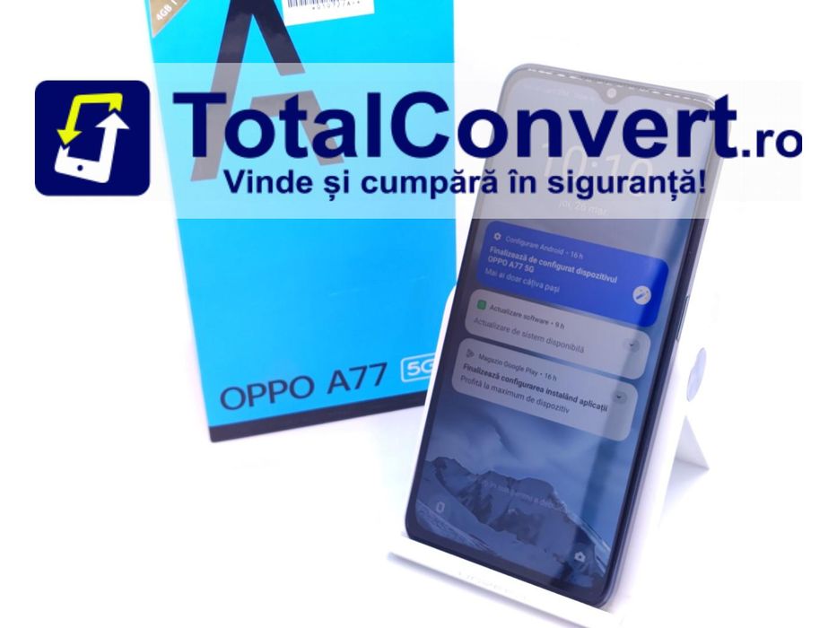 Oppo A77 5G 64GB Midnight Black 4GB Dual, Garantie 24 luni | #D91972