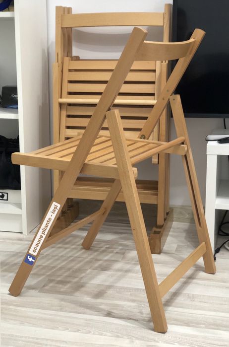 Scaune pliante lemn masiv - fag !