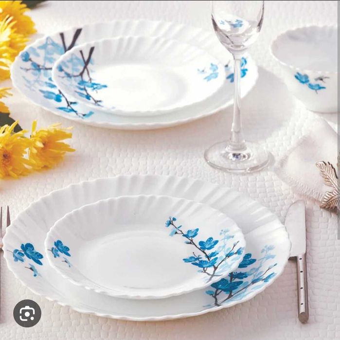 Serviciu masa / set nou farfurii si cesti cafea arcopal 30 piese