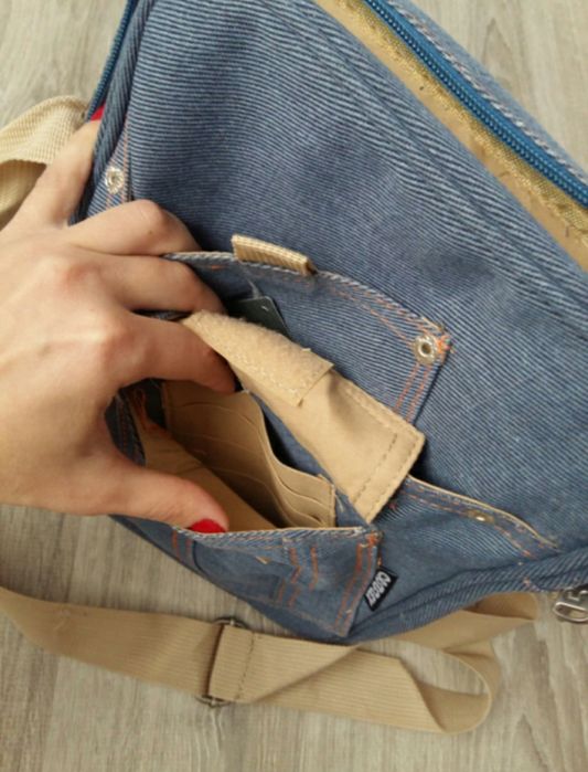 Geanta noua reglabila postas de blugi ghiozdan jeans scoala