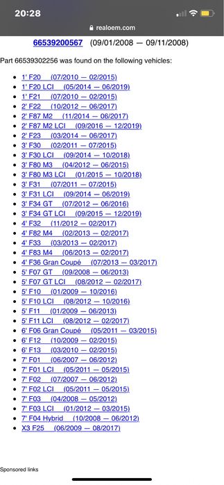 Camera marsalier bmw f10 f11 f20 f30 f31 f80 f32 f06 f01 f25