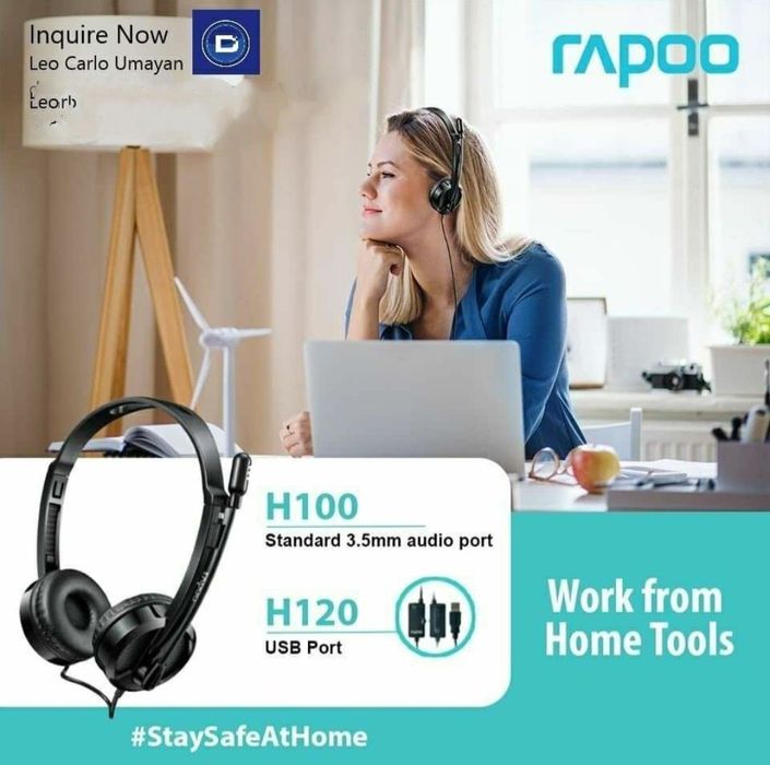 Rapoo H120 Наушники для колл-центра (оптом)