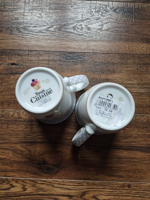 Set 2 cani ceramica Gourmandise alb