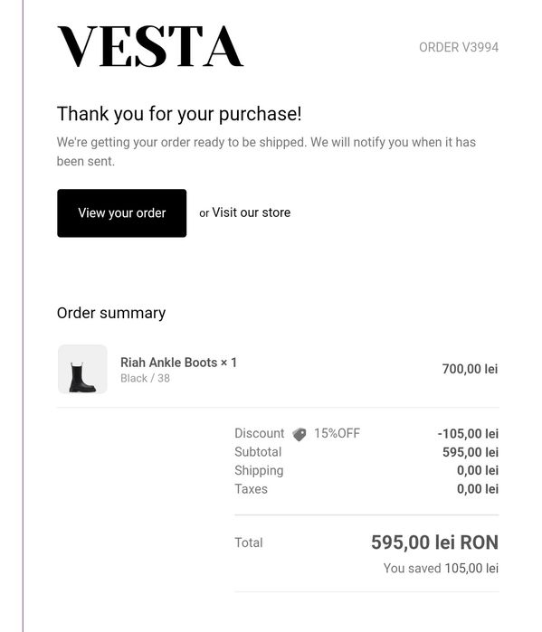 Ghete Vesta Minimal-Riah