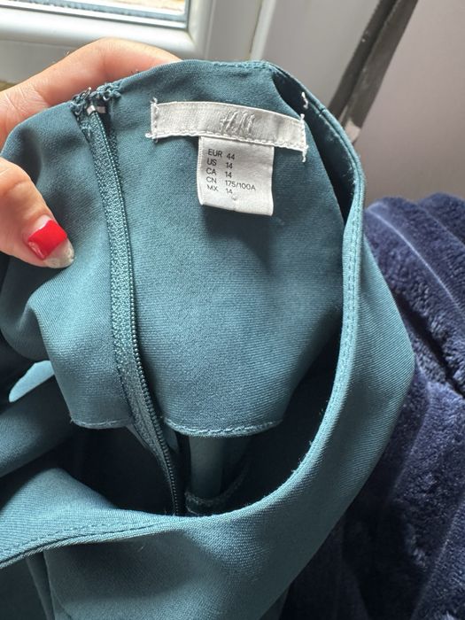 Rochie elegantă H&M verde petrol – mărimea 44 (XL)