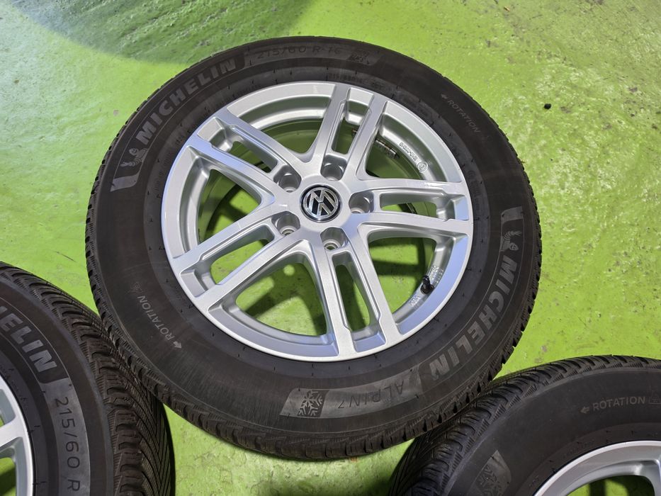 16 5x112 Vw Touran Caddy Passat B8 Skoda лети джанти 5х112 215/60/16 Michelin  зимни гуми зимен комплект